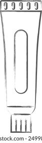 Stationery-related brush illustration tube glue