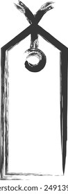 Stationery-related brush-drawn single illustration sticky notes