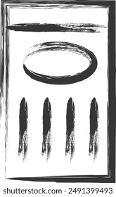 Stationery-related brush-drawn single item illustration Shear core