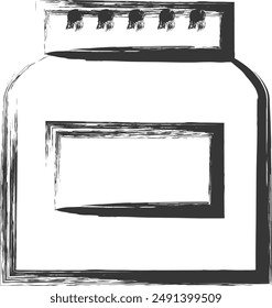 Stationery-related brush-drawn single item illustration glue