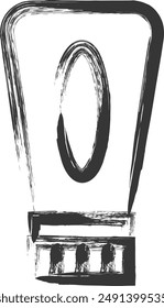 Stationery-related brush-drawn single item illustration, glue stick