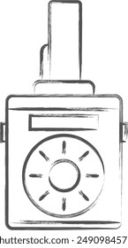Station-related calligraphy illustration signal light