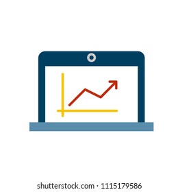 statistic analyze flat icon use for web ui - ux asset, pictogram, presentation, infographic