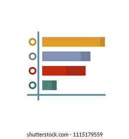 statistic bar flat icon use for web ui - ux asset, pictogram, presentation, infographic, analysis