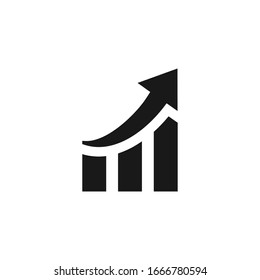 Statistic bar growth icon design vector