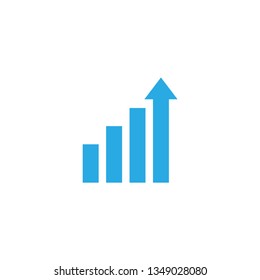 Statistic bar icon graphic design template vector isolated