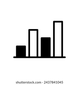 statistic bar icon symbol vector template