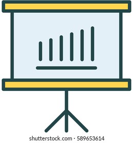 Statistic Board Icon Illustration Isolated Vector Sign Symbol