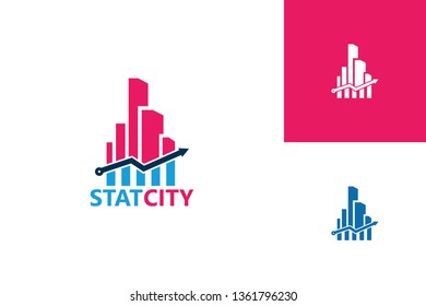Statistic City Logo Template Design Vector, Emblem, Design Concept, Creative Symbol, Icon