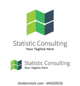 Statistic Consulting Logo for financial business, marketing, company who run consulting service to client
