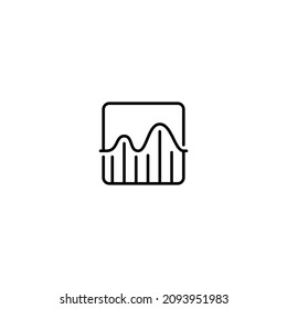 icono de trazo editable de curva estadística, vectores de icono de negocios 10