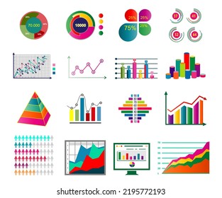 Statistic Diagram Chart Colorful Diagram Chart Stock Vector (Royalty ...