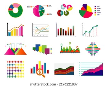 Statistic Diagram Chart Colorful Diagram Chart Stock Vector (Royalty ...