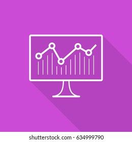 statistic diagram line vector icon