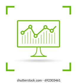 statistic diagram line vector icon