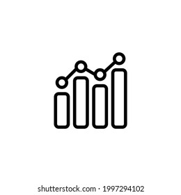 Statistic Discipline Education Outline Icon, Logo, and illustration Vector