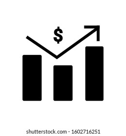 Statistic Dollar Simple Icon Vector Design