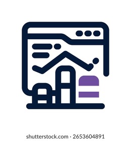 statistic duotone icon. Sleek and modern vector icon for websites, mobile apps, marketing materials, and corporate design. Fully scalable and ready to use.