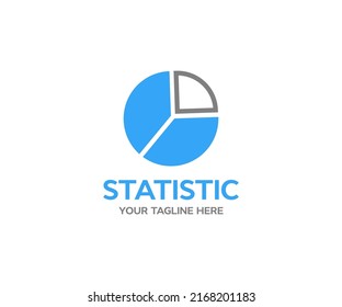 Statistic Or Economic Research Concept, Logo Design. Business Charts Elements Vector Design And Illustration. Business Financial Chart Closeup Examination For Accounting Planning Or Profit Balance.