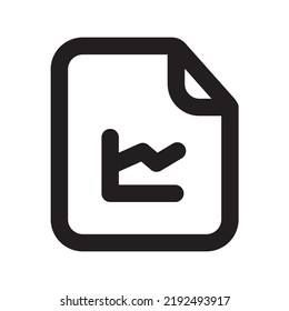 Icono de archivos estadísticos con estilo de esquema