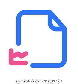Statistic Files Icon Two Tone Color