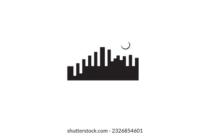 statistic finance logo black simple flat icon on white background
