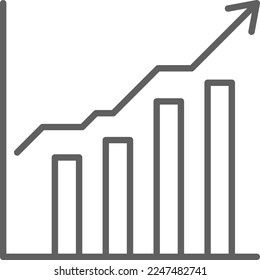STATISTIC Fintech startup icon with black outline style