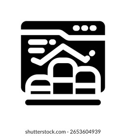 Icono de glifo estadístico. Icono de Vector fuerte y sólido para Sitios web, interfaces móviles, presentaciones y marca visual. Alta calidad y fácil de editar.