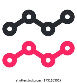 Icono de gráfico estadístico, icono publicitario de anuncios publicitarios para interfaz de usuario y sitio web