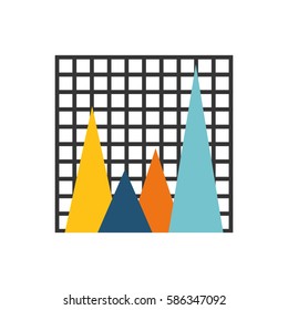 statistic graph report icon vector illustration graphic design