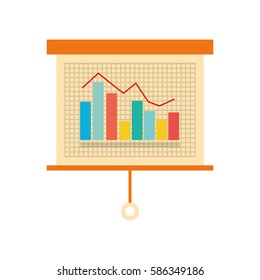 statistic graph report icon vector illustration graphic design