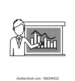 statistic graph report icon vector illustration graphic design