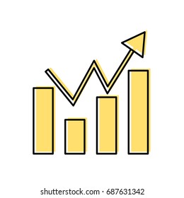 statistic graphic isolated icon