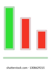 Statistic green red line big 1