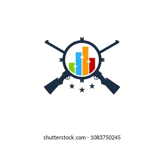 Statistic Hunting Icon Logo Design Element