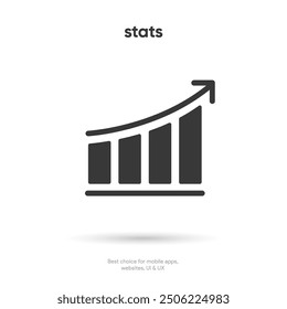 Statistic icon. 3d financial analysis stats icon. Growing graph. Business chart symbol. Growths chart collection. Progress bar. Bar diagram. Growth success arrow icon. Progress symbol. Chart increase