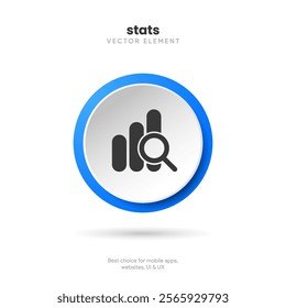 Statistic icon. 3d financial analysis stats icon. Growing graph. Business chart symbol. Growths chart collection. Progress bar. Bar diagram. Growth success arrow icon. Progress symbol. Chart increase