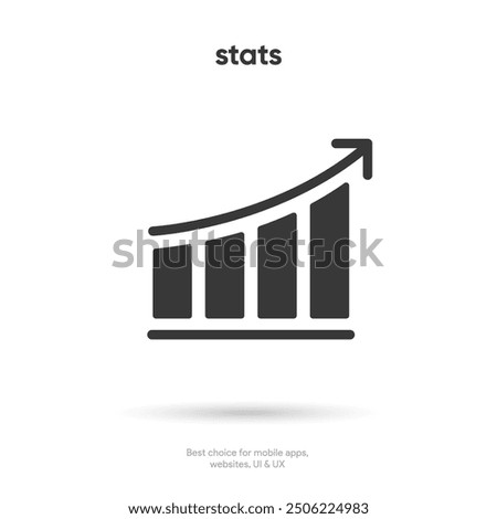 Statistic icon. 3d financial analysis stats icon. Growing graph. Business chart symbol. Growths chart collection. Progress bar. Bar diagram. Growth success arrow icon. Progress symbol. Chart increase