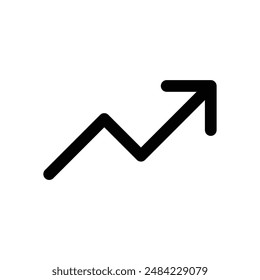 Statistic Up icon design in filled and outlined style