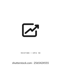 Statistic Up Icon. Editable Stroke