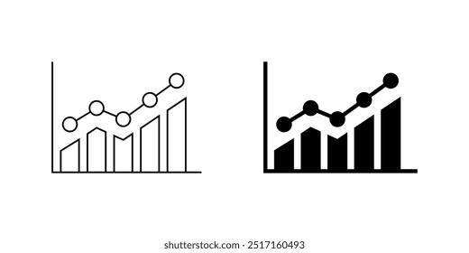 Statistic icon in generic style. Business growth chart symbol. Financial analysis concept