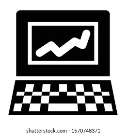statistic icon glyph vector design