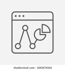 Statistic icon line symbol. Isolated vector illustration of  icon sign concept for your web site mobile app logo UI design.