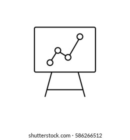 statistic icon on white background