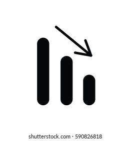 statistic icon on white background