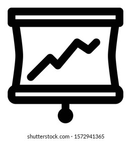 statistic icon outline vector design