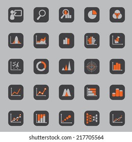 Statistic Icon Square Background