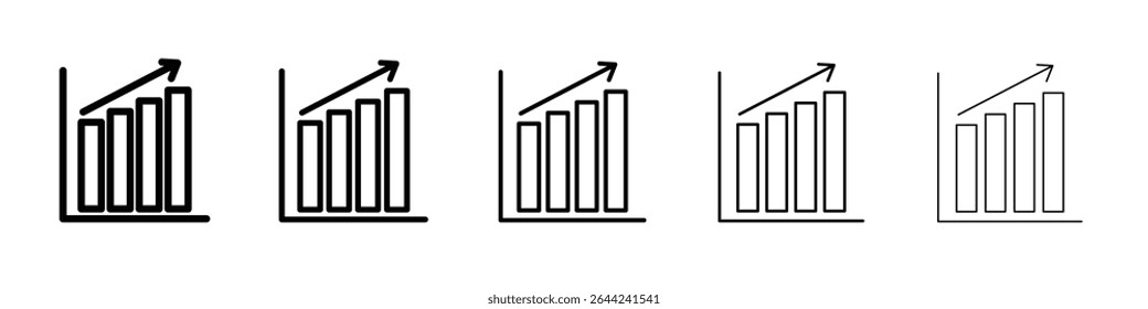 Ícone de Estatística para Cima delineamento fino marca de logotipo definida