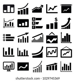 Statistic icons. set of 25 editable filled statistic icons such as graph, chart, statistic