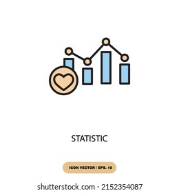 statistic icons  symbol vector elements for infographic web